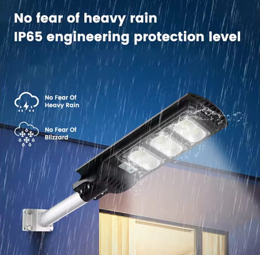 Waterproof 100W/150W/250W LED Solar Street Light Radar Sensor for Outdoor Plaza Garden Yard