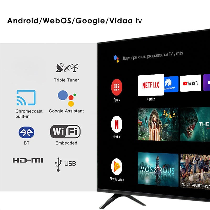 2025 New LED TV 32 Inch 43 Inch Smart Android TV 32LK50