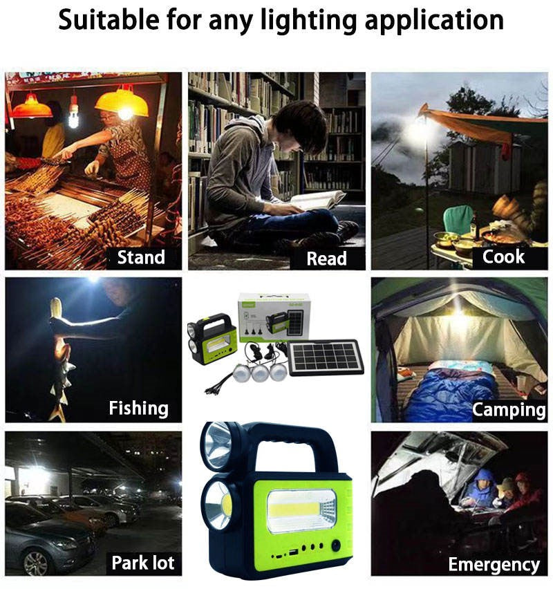 Portable Rechargeable Storage Generator System Solar Panel Power USB Charger