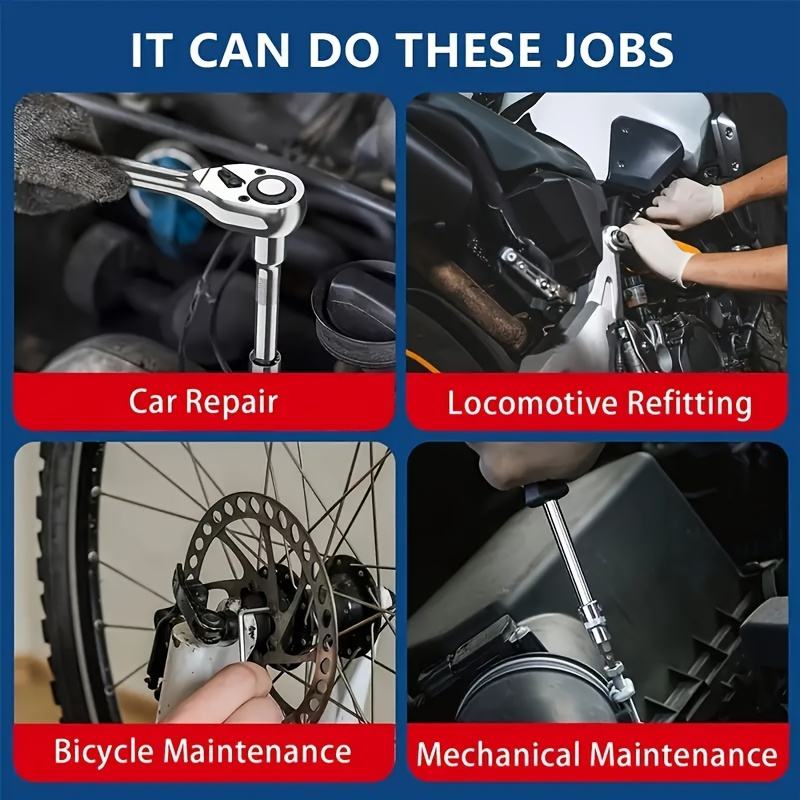 121-Piece Socket Wrench Set Chrome Vanadium Steel Home Use Ratchet Wrench Auto Repair Tool Multi-Function Screwdriver Bits