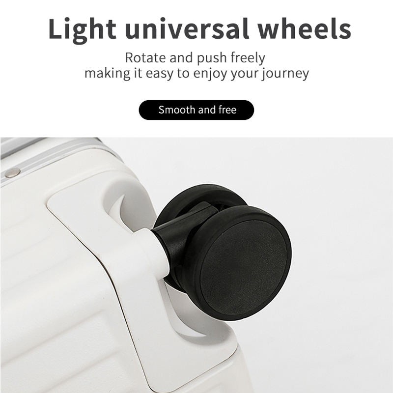 Trolley Suitcase with Cupholder and Usb Charger Carry on Baggage Aluminium Body Luggage