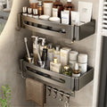 Classic Style Folding Storage Holder Towel Rack Stainless Steel Bathroom Folding Towel Rack Bar With Shelf