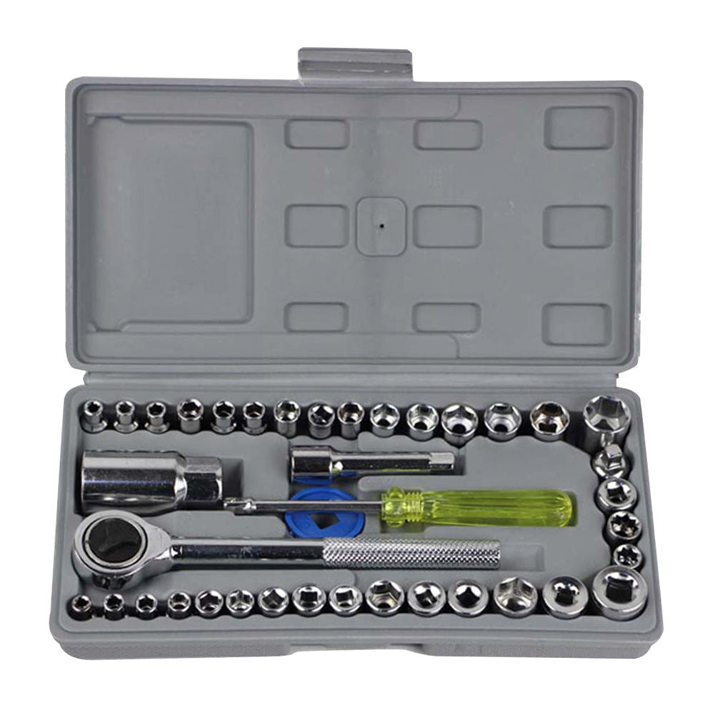 40-Piece High Quality Steel Combination Socket Screwdriver Hand Tool Ratchet Wrench Set