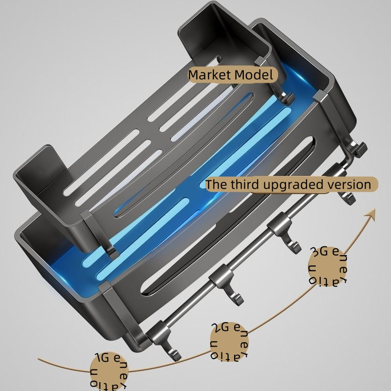 Classic Style Folding Storage Holder Towel Rack Stainless Steel Bathroom Folding Towel Rack Bar With Shelf