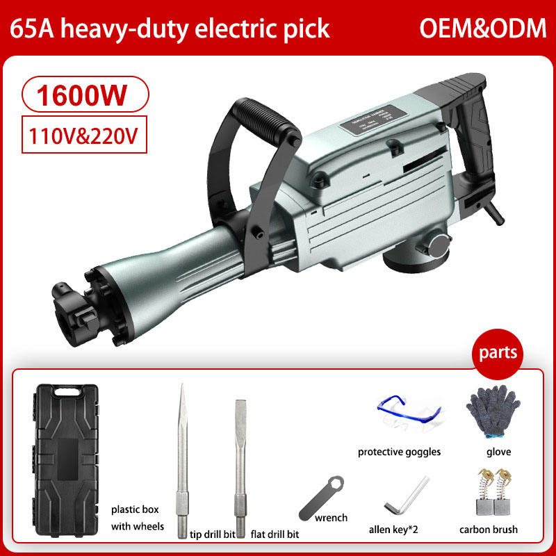 High Power Concrete Breakers Rotary Demolition Impact Hammer Drill Set Industrial Heavy Duty Jack Hammer Electric Pick