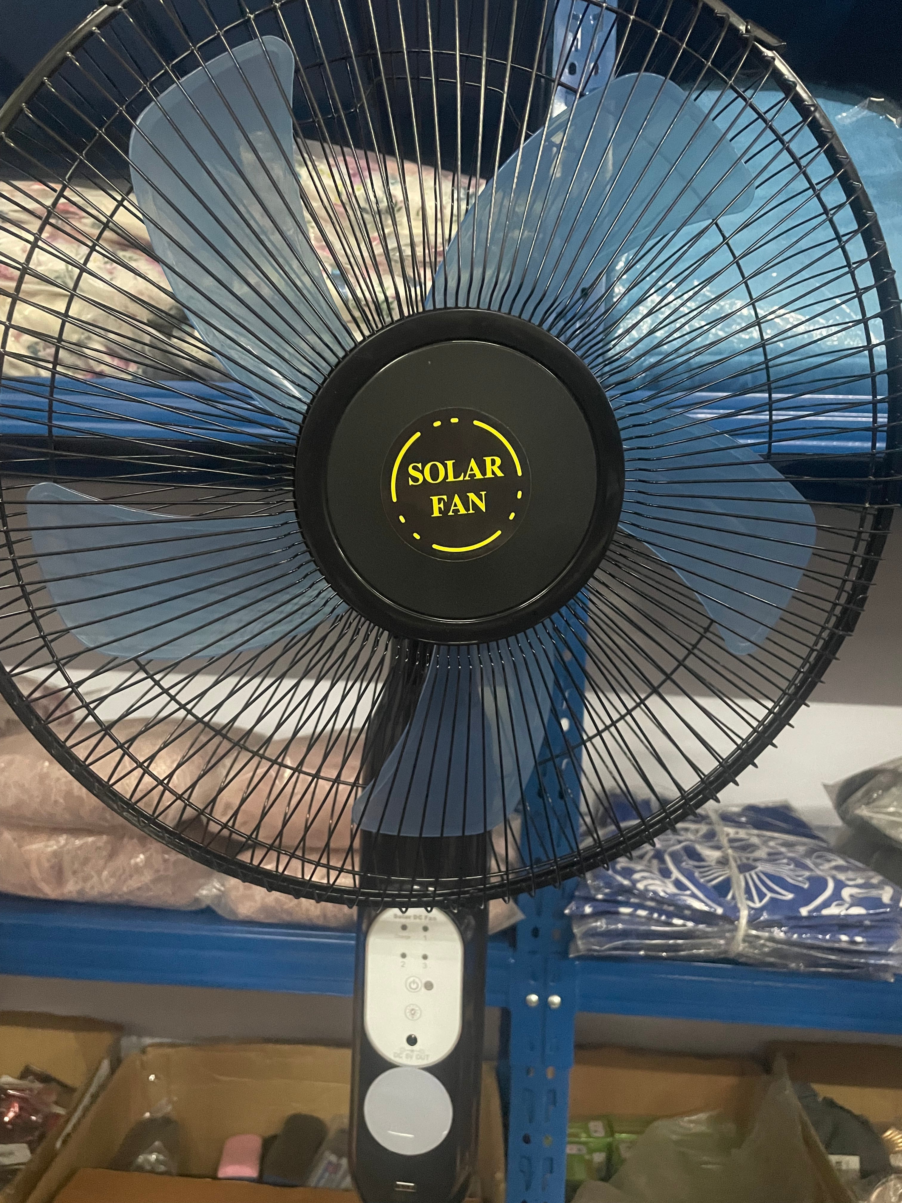 16 Inch DC/AC Stand Solar Fan With LED Night Light with Solar Panel