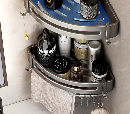 Bathroom triangle shelf nail-free bathroom space aluminum corner shelf wall-mounted